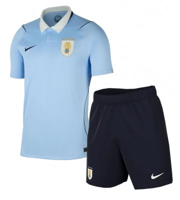 Uruguay Hjemmebanetrøje Børn VM 2026 Kortærmet (+ Korte bukser)
